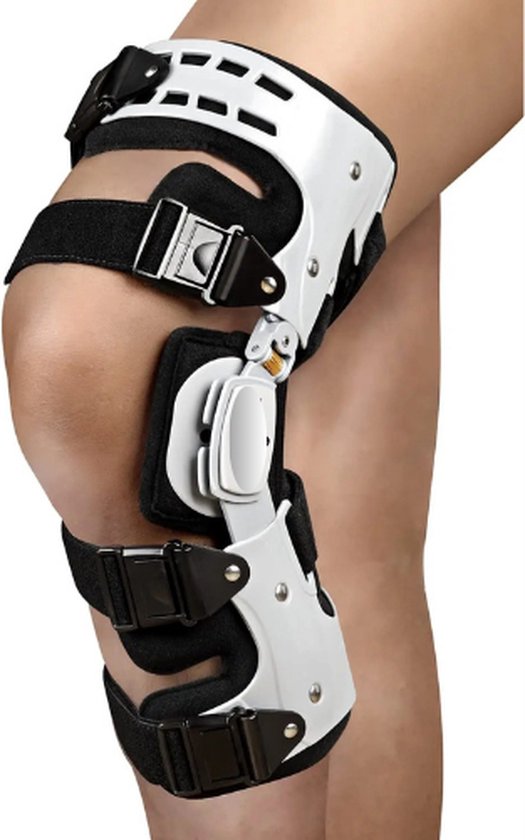 Genouillère gauche - Genouillères - genouillère - Arthrose - Confortable - Soulagement de la douleur - Unisexe - Wit