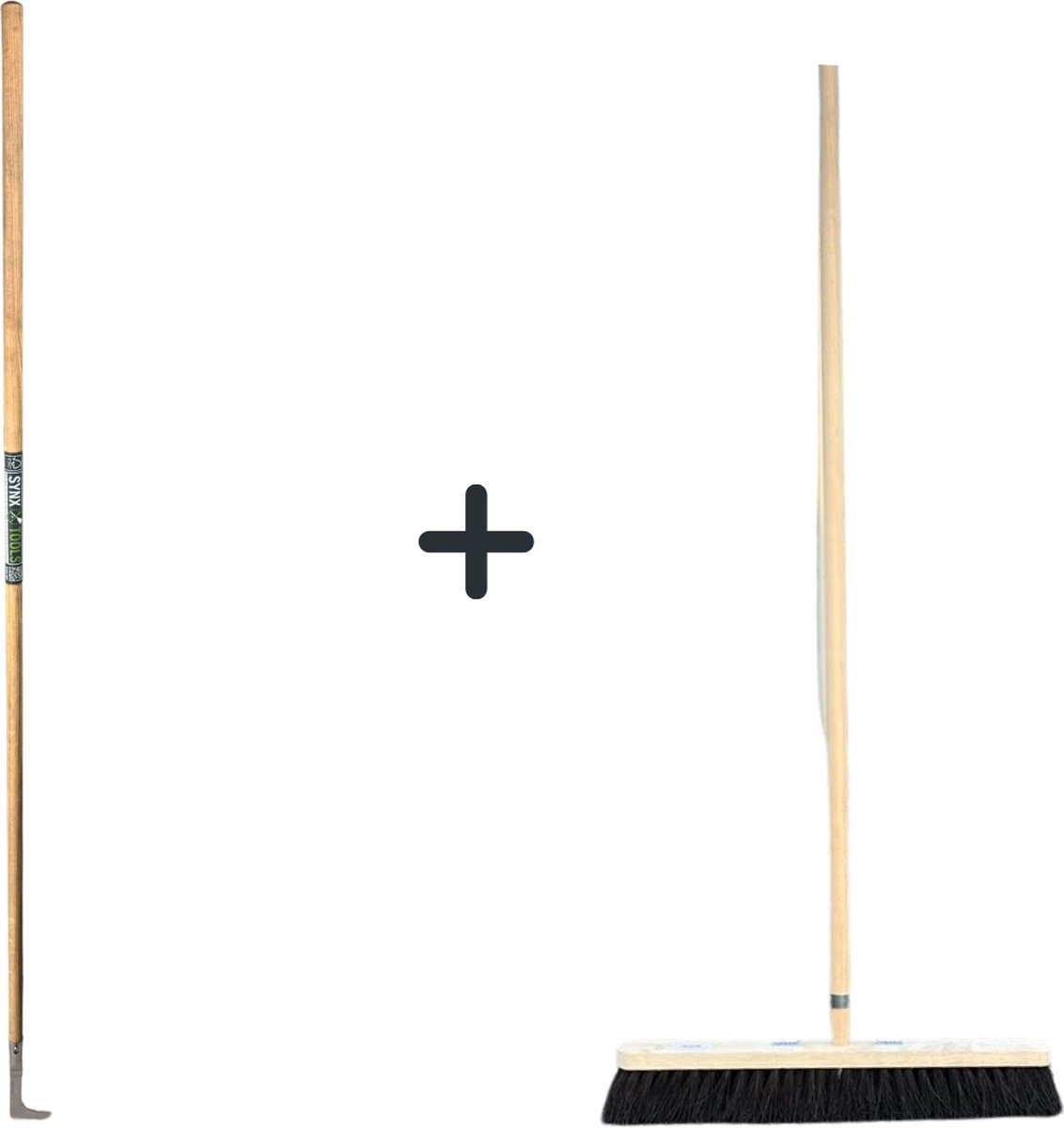 Synx Tools Voegenmes 150cm en Stadsbezem 60cm - Tuingereedschappen - Voegenmes - Stadsbezem-Incl. Steel 150cm