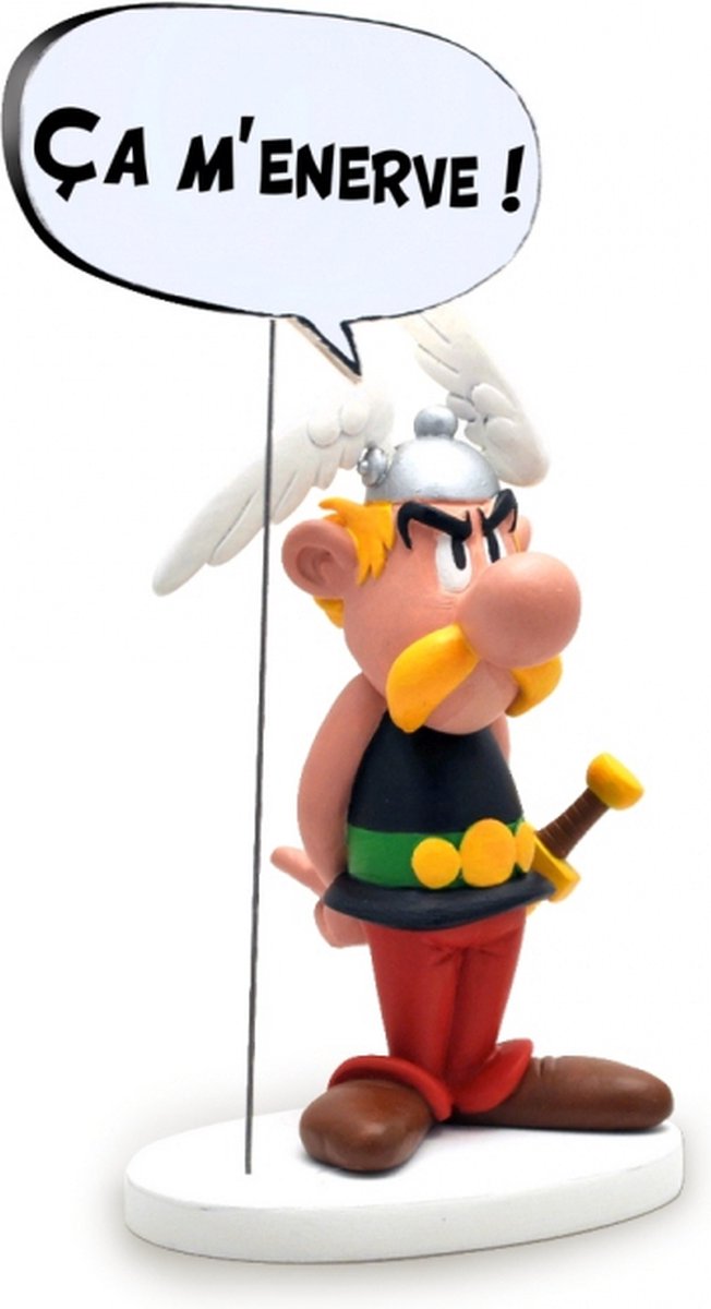 Asterix Beeld - Plastoy met teskt - Astérix ça m'énerve ! - 15 cm