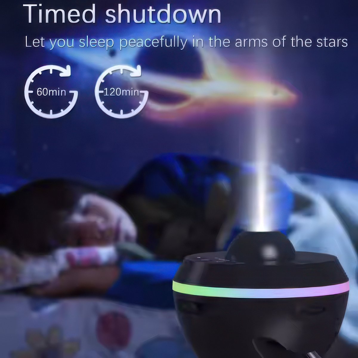 Sterrenhemel Projector met Meteor Effect – Sterren Projector – Galaxy Projector – Planetarium – Zonnestelsel – RGB Verlichting – Projector – foto 4