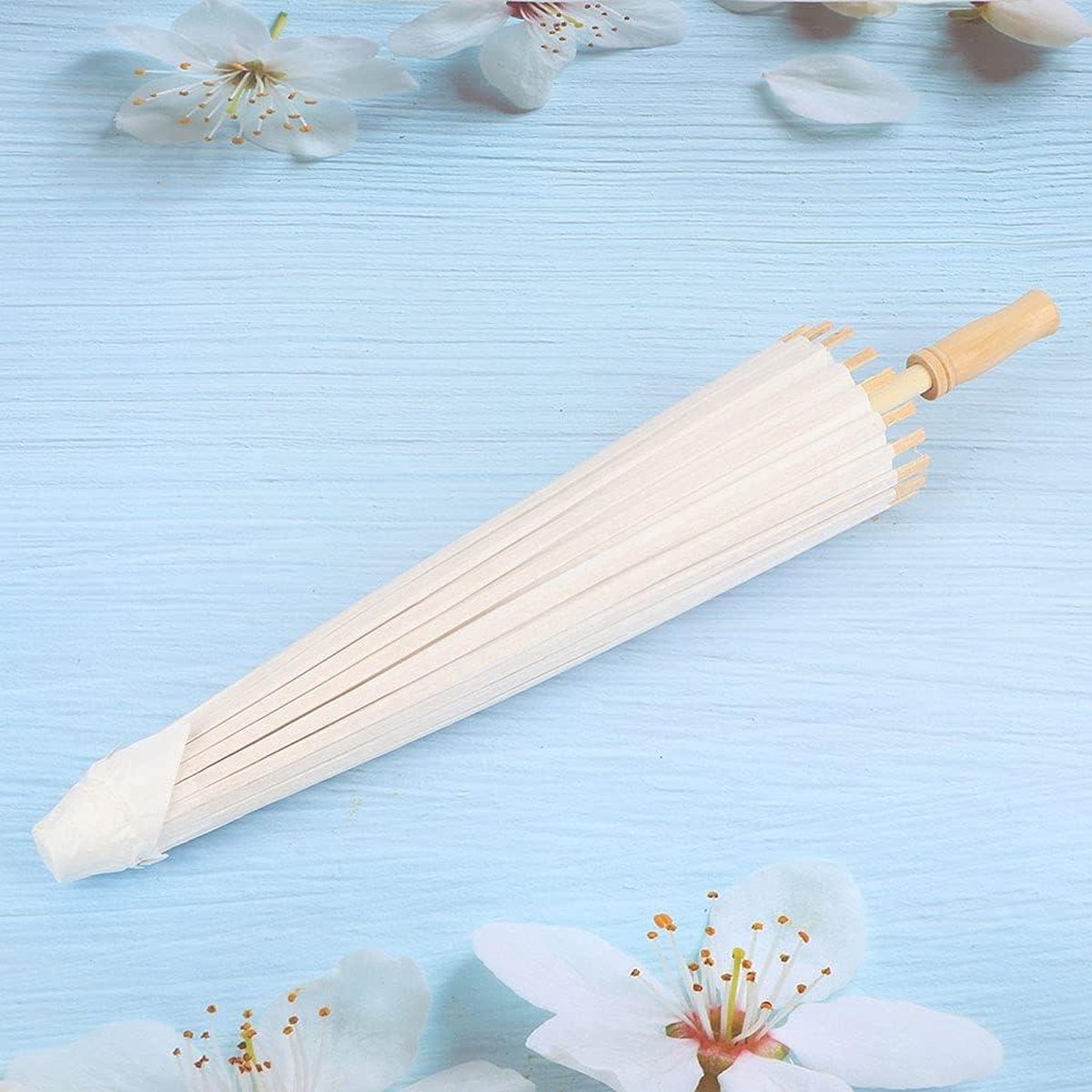 Papieren Parasol Klassieke Chinese Japanse Decoratieve Paraplu Wit DIY Schilderij voor Bruiloft Bruidsfeest Decor Foto Prop (59 cm Papieren Parasol Klassieke Chinese Japanse Decoratieve Paraplu Wit DIY Schilderij voor Bruiloft Bruidsfeest Decor Foto Prop (59 cm