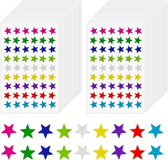 1710 stuks glitterstickers voor kinderen, zelfklevende glitterstickers