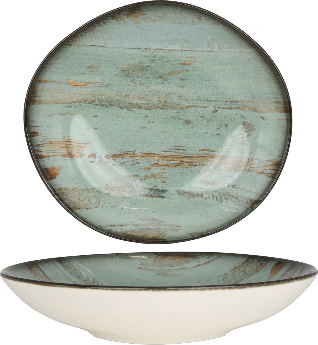 Bonna Diepbord - Madera - Porselein - 23 cm (750cc) - set van 6
