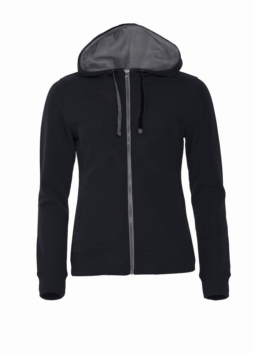 Clique Classic Hoody Full Zip Women 021045 - Zwart - XL