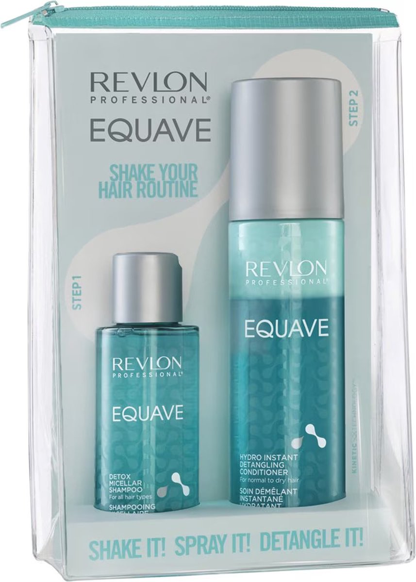 Revlon - Haarverzorging Set Professional Equave Hydro Care Diep reinigende detox micellair Shampoo en Conditioner- 300ml