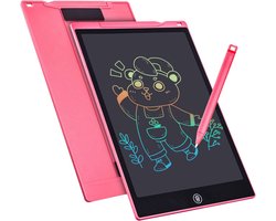 Kleurrijk lcd-schrijfbord, 12 inch, lcd-schrijftablet, elektronische tablet, grafische tablet, digitale tekenpad, kinderspeelgoed voor meisjes van 3 tot 12 jaar (roze)