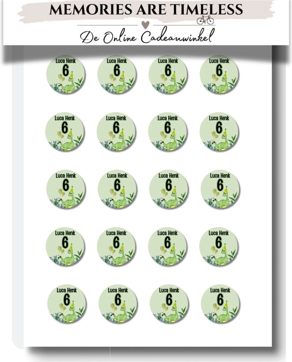Dino Traktatie Uitdeelset - Compleet Feestpakket met Uitnodigingen, Gepersonaliseerde Stickers en Transparante Zakjes — afbeelding 13