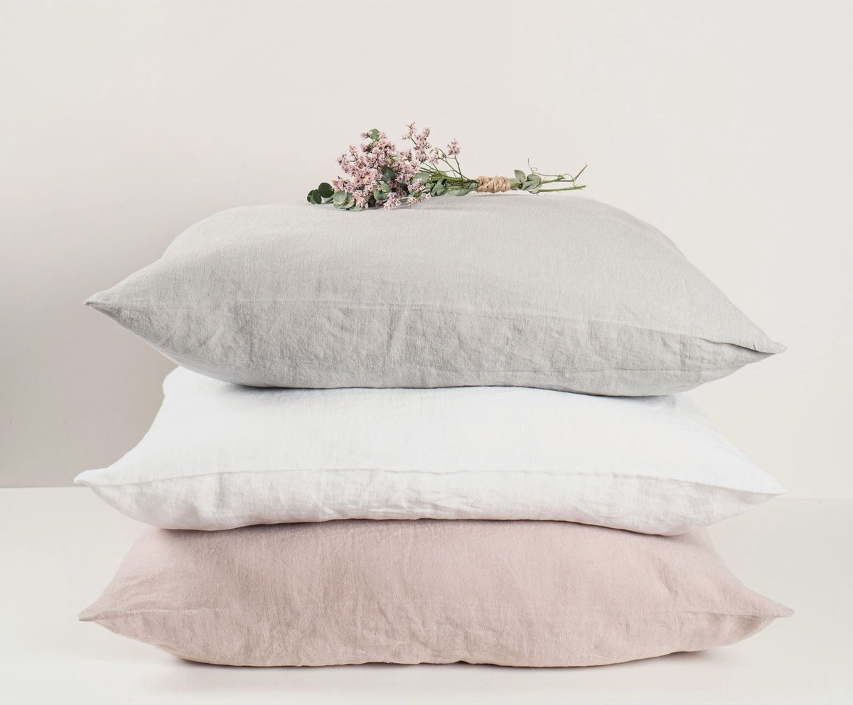Kussensloop | Mira - Gewassen Linnen - Vieux Rose - 80 x 80 cm - Ademend & Anti-allergisch - Pimlico