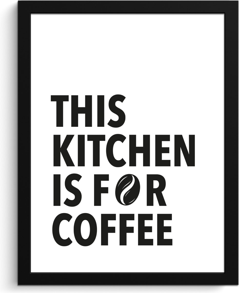 FrameYourWall Fotolijst inclusief poster - Posterlijst 30x40 cm - Posters - Quotes - Koffie - Bonen - Modern - Foto in lijst - Keuken decoratie muur - Wanddecoratie accessoires - Muurdecoratie - Schilderijen Quote - Kitchen