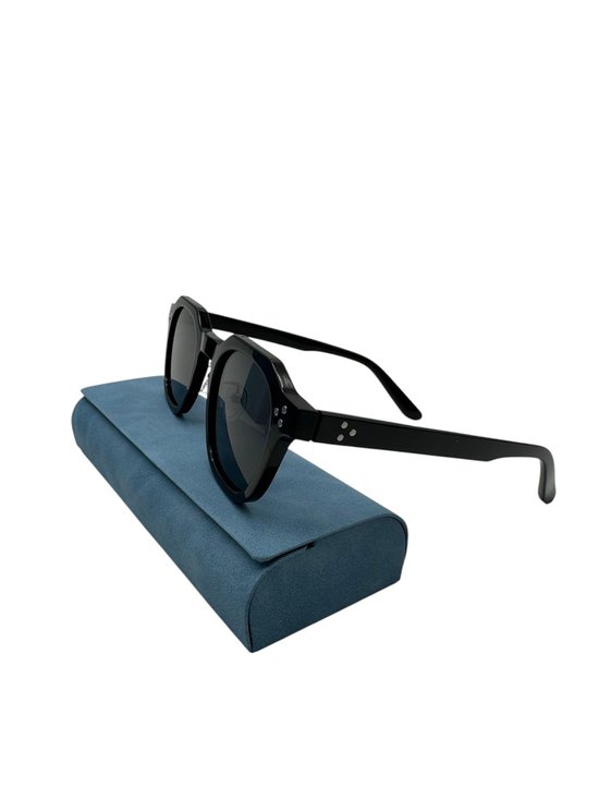 Gepolariseerde Retro Zonnebril - Full Black - Stijlvolle & UV400 Bescherming - Anti-Reflectie Lenzen - Lichtgewicht - Comfortabel - Inclusief Luxe brillenkoker — afbeelding 2