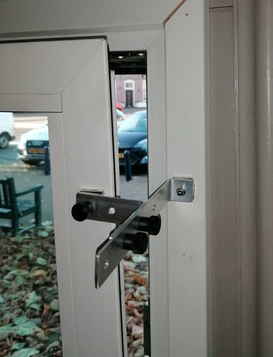 2 stuks raamopeningsbegrenzers van aluminium, verstelbare arm, met