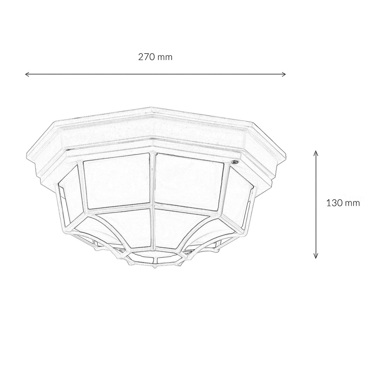 Licht-Erlebnisse - Milano - Plafonnière - IP44 - E27 - van - Aluminium glas - in - wit