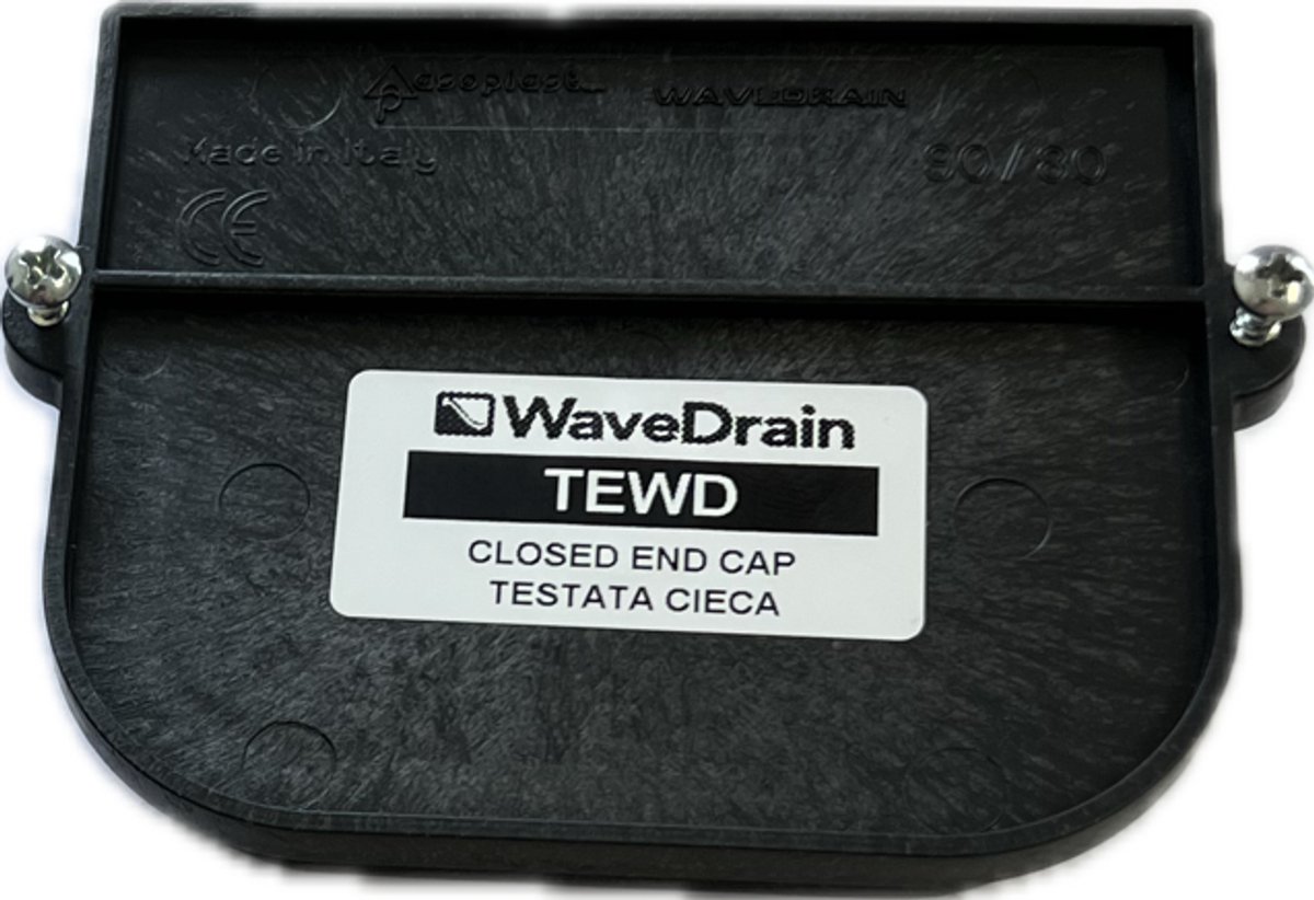 Eindplaat gesloten voor Wave drain lijngoot
