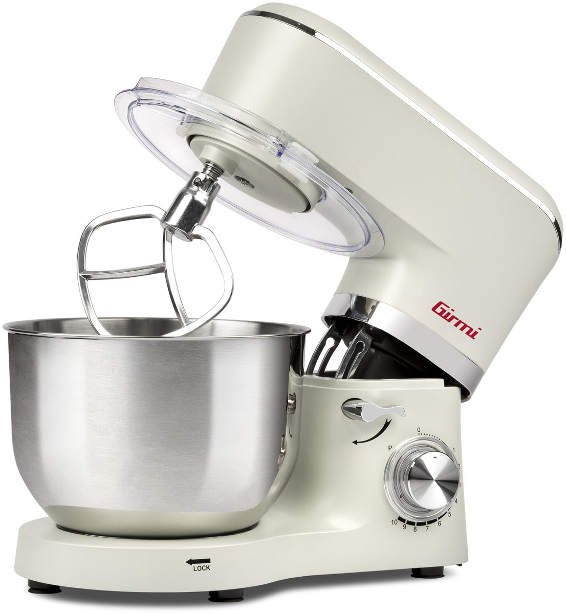 Girmi IM47 Staande mixer 1300 W Beige, Roestvrijstaal