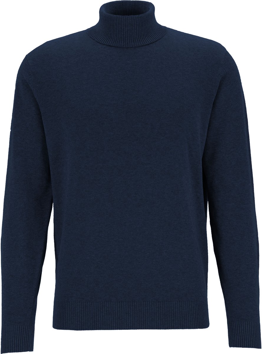 Redmond heren coltrui katoen - marine blauw