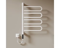 EMKE Elektrische Handdoekradiator - Draaibaar - Slimme Thermostaat & APP - 120W - 78x43cm - Badkamer Handdoekdroger
