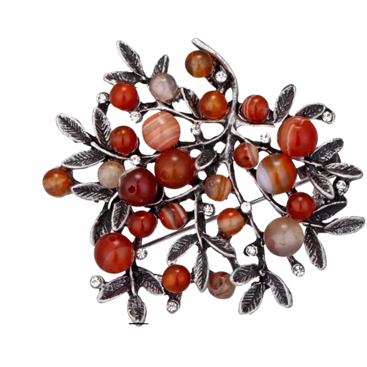 Broche-Rood-Takje-4.5 cm-Speld-Metaal- Charme Bijoux