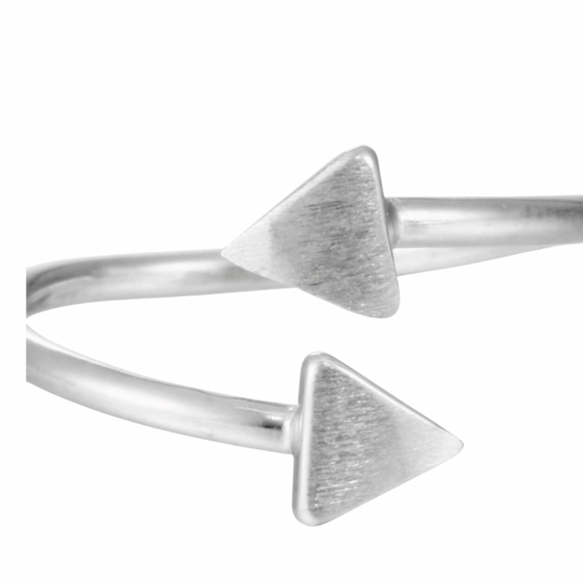 Teenring- Zilver- Driehoekjes - Charme Bijoux