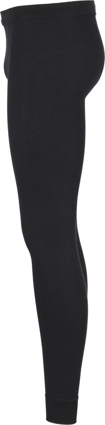 Zwarte thermo broek, zijaanzicht.