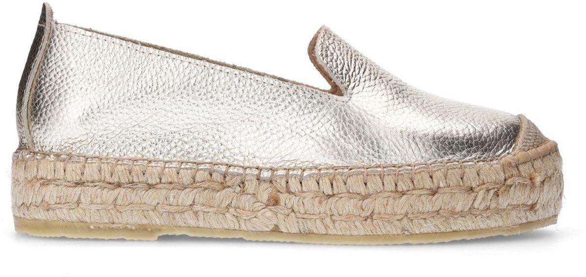 Sacha - Dames - Gouden leren espadrilles - Maat 38