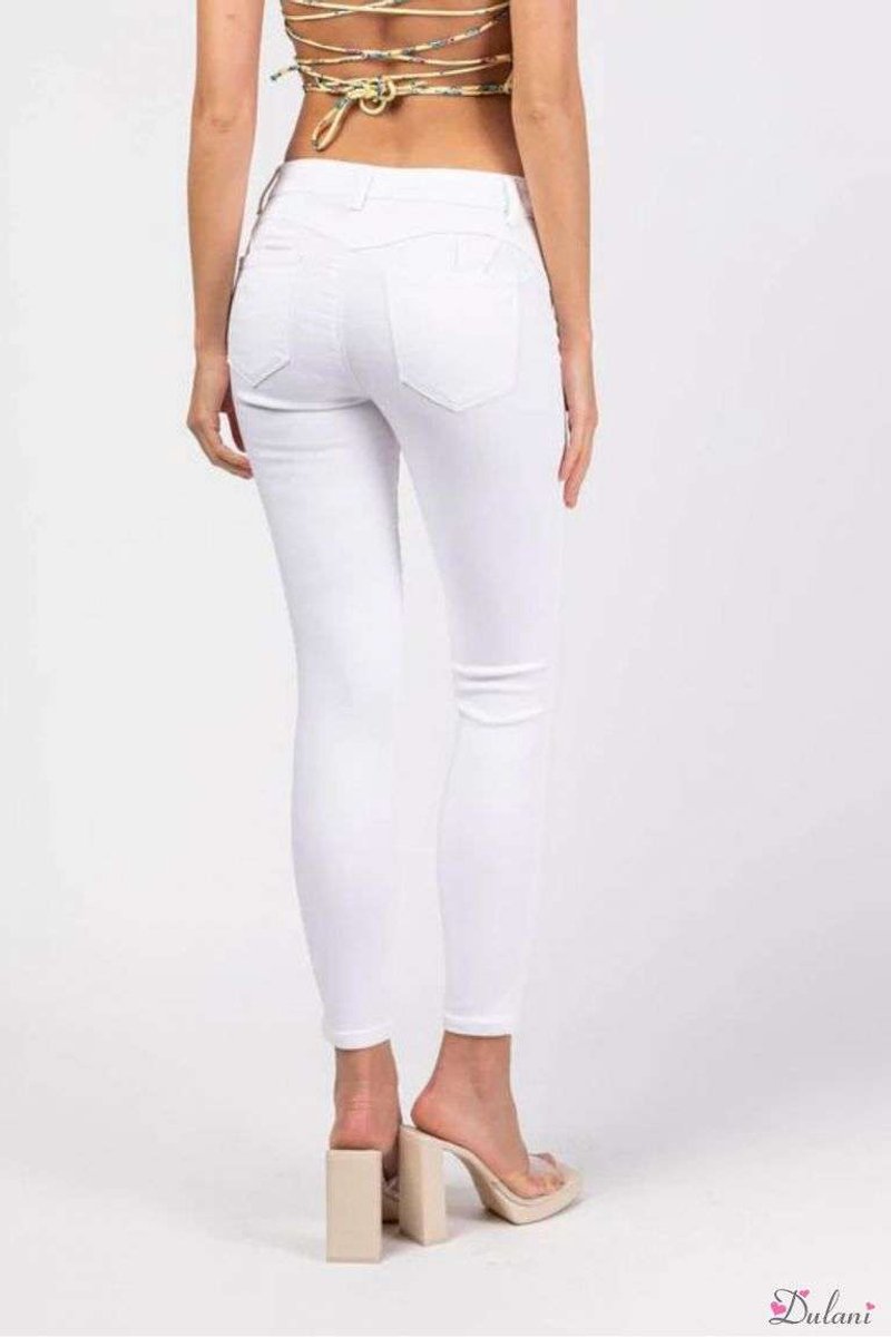 Broek Toxik3 Push-up medium normale taille wit