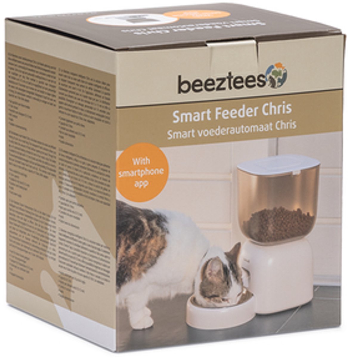 Beeztees Chris automatische Voerbak Kat - Smart - met app - voerautomaat kat - Wit - 3 liter thumbnail 7
