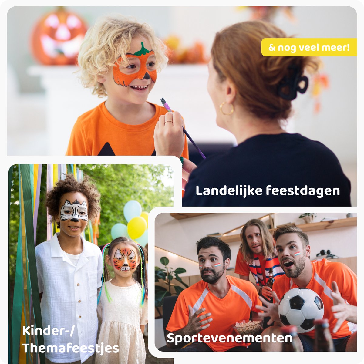 Paint-A-Boo Schminkset Kinderen - Waterbasis - 42 kleuren - Voor 100 gezichten – Met 30 Voorbeelden — afbeelding 5