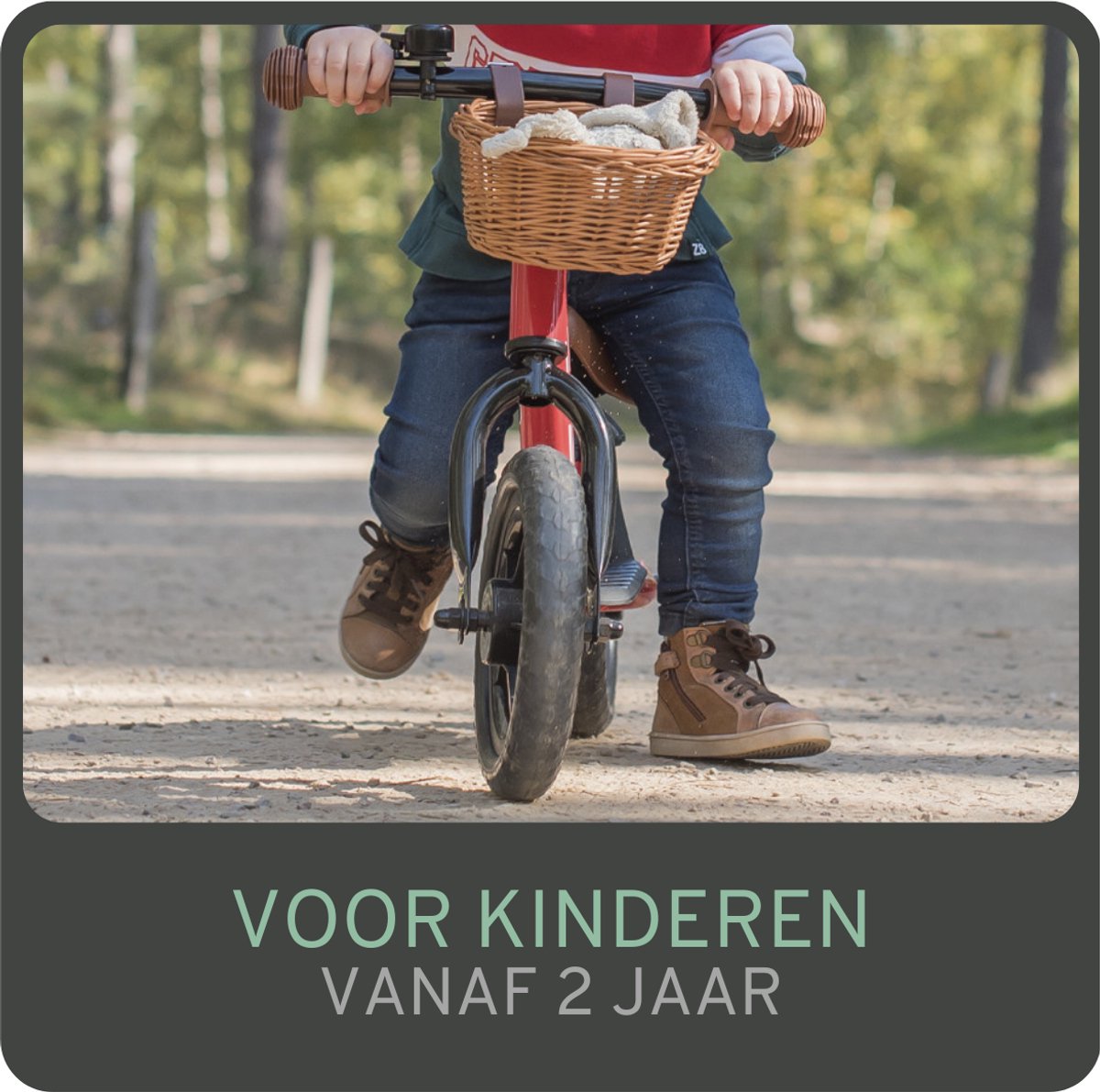Bandits & Angels Metalen Loopfiets Met Mandje Starter Rood met Voetenplank vanaf 2 Jaar - Limited Edition - Rode Loop Fiets - Verstelbaar Zadel 29 tot 39 cm - Voor Jongens en Meisjes - Compact en Veilig - Lage Instap met Voetenplank — afbeelding 7