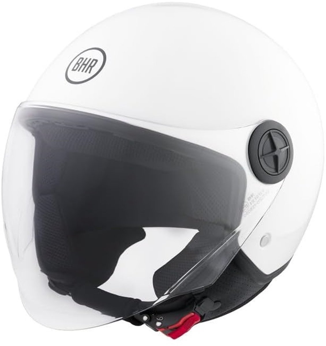 BHR 832 Vespa Helm - Scooterhelm Retro - ECE 22.06 - Geschikt voor Scooter, Brommer, Motor en Snorfiets - maat XS - Glans Wit