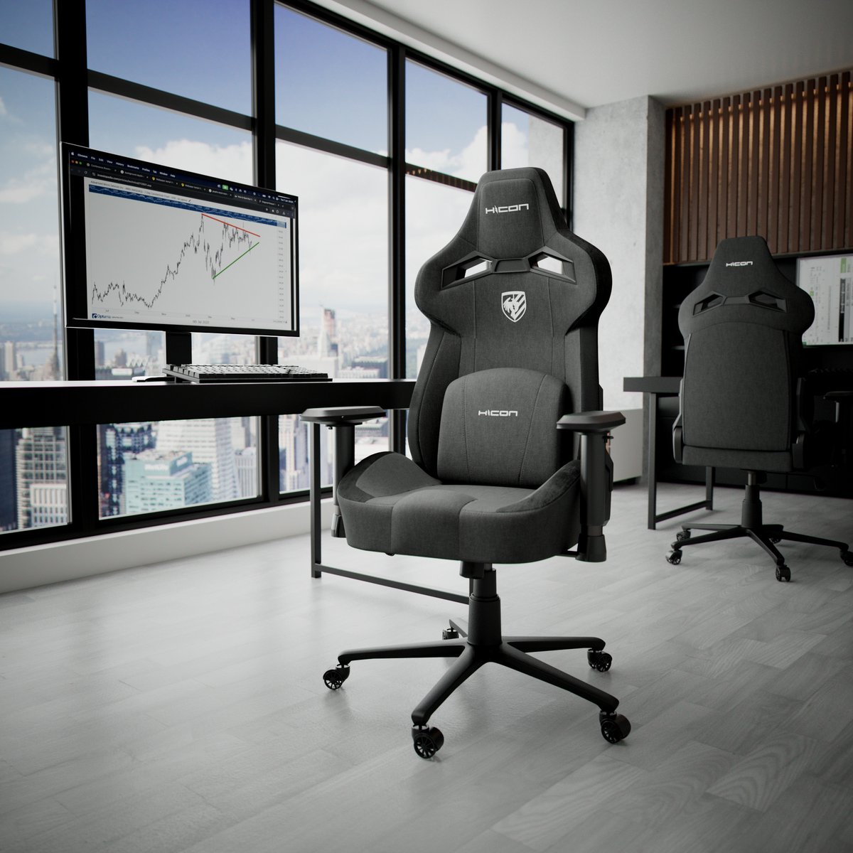 HICON Chairs - Hyper Serie - Striker Bureaustoel Stof - afbeelding 3
