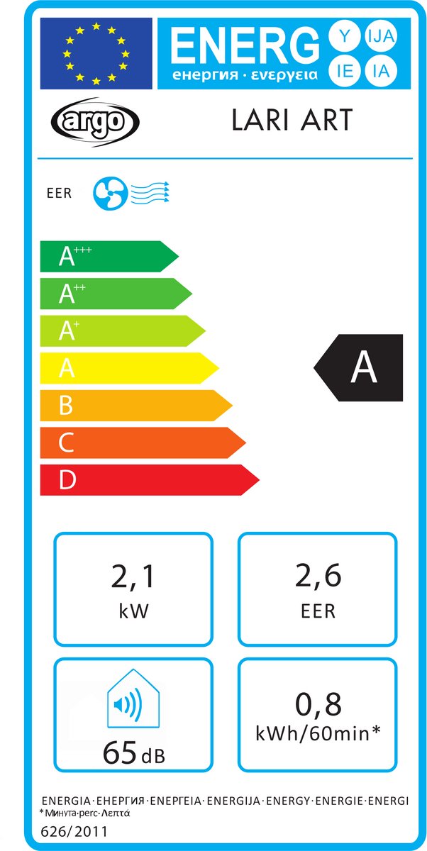 Afbeelding 2 van Argoclima ARGO LARI ART mobiele airconditioner Wit
