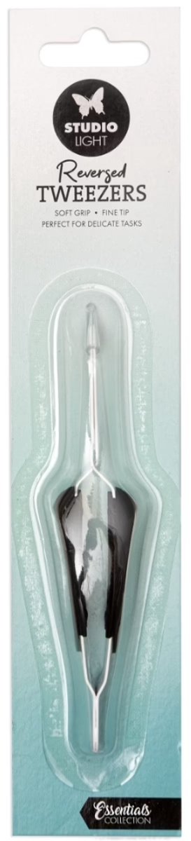 Reversed tweezers soft grip fine tip - Essentials tools nr. 03