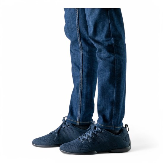 Baskets de danse Anna Kern Suny 4030 Blauw - Chaussures de sport - Semelle bi-semelle - Salsa, Latin, Salon - Chaussures d'entraînement - SUNY - Bleu foncé - 45 1/3