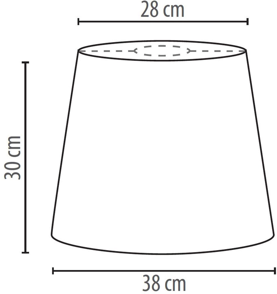 Licht-Erlebnisse - Willow - Lampenkap voor staande lampen - E27 - van - Plastic bedekt met stof - in - Ecru Roze