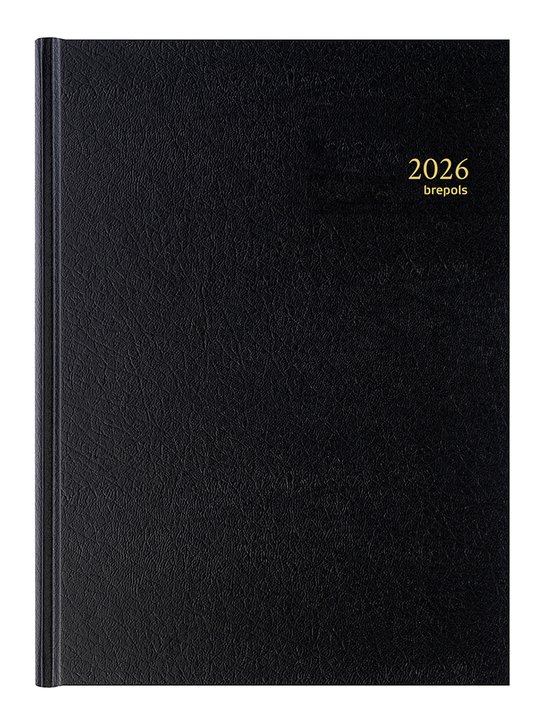 Agenda de bureau Brepols 2026 - BREMAX 1 [0,001] - SANTEX - Agenda de bureau - 1 jour sur 1 page - Aperçu journalier - Zwart - 21 x 29 cm