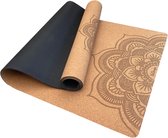 YoZenga Mandala Bloom Yoga Mat | Premium Natuurlijk Kurk | Antislip & Schokabsorptie | Inclusief Draagriem | Duurzaam & Eco-vriendelijk
