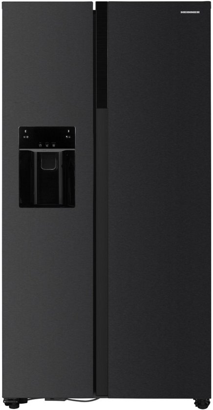 Heinner Amerikaanse Koelkast met Water- & IJsdispenser – Full No Frost – 513 Liter – 39 dB – LED Touch Display – Eco Stand – 5 Jaar Garantie – Antraciet
