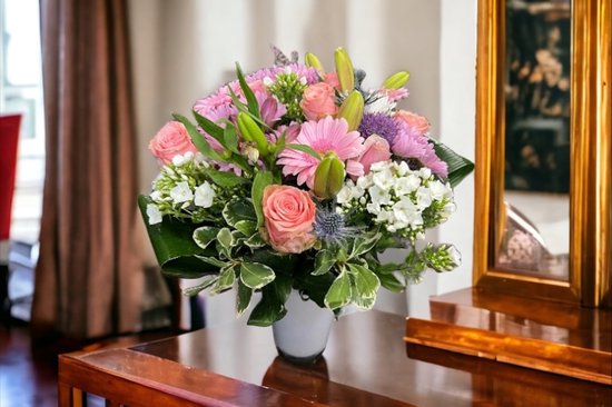 Foto: Bloemen boeket xl roze