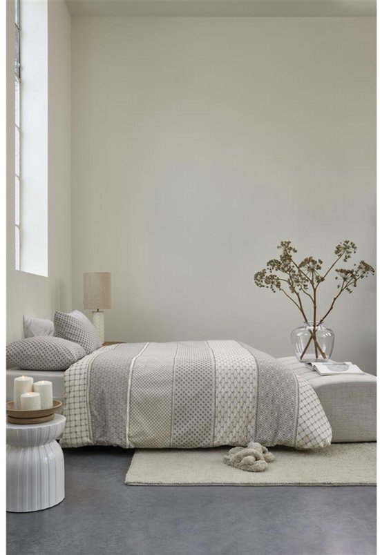 Riviera Maison Ropes dekbedovertrek - Lits-Jumeaux - 240x200/220 - Taupe van Merkloos — afbeelding 5