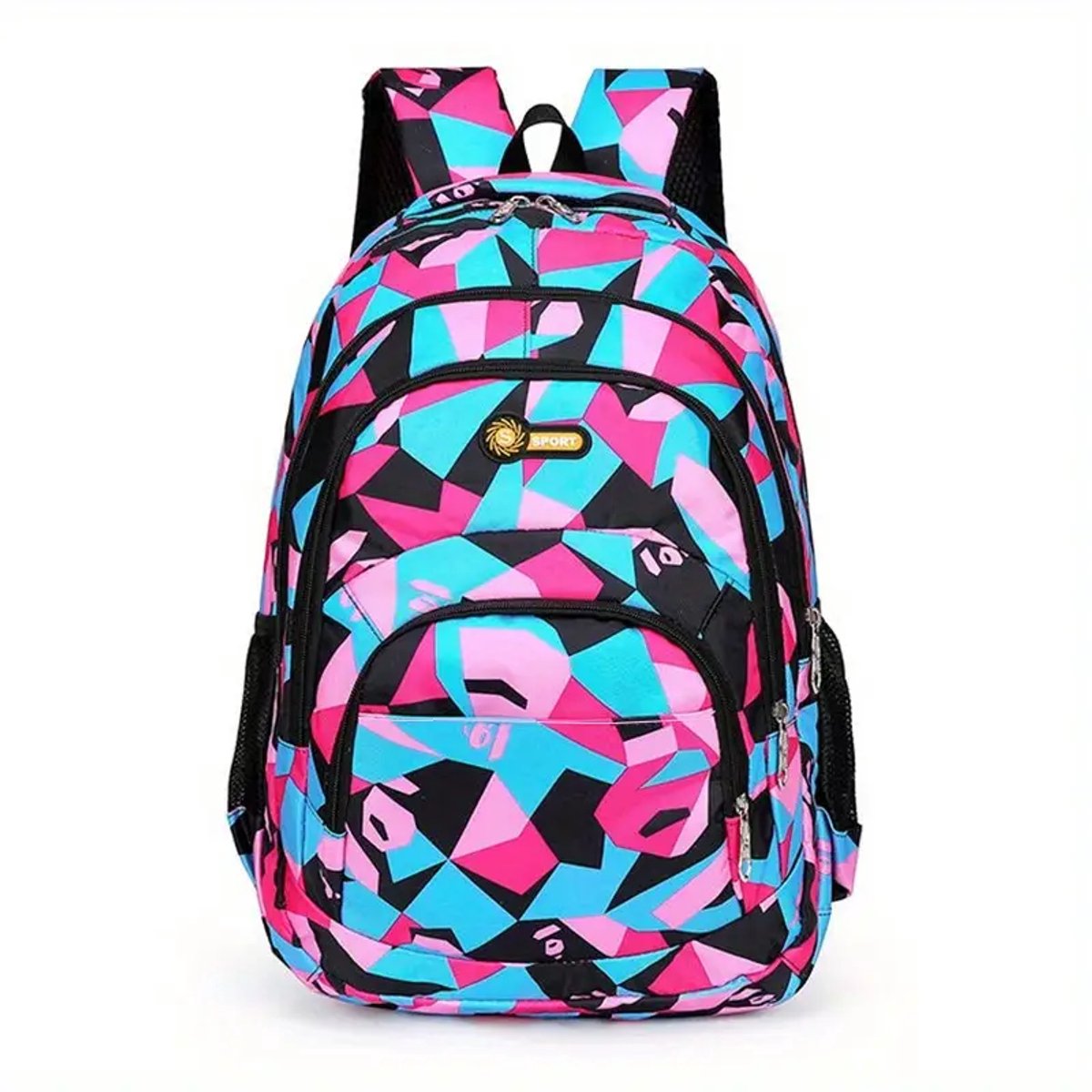 Stevige rugzak | roze | 25 liter | meisjes rugzak | schooltas - studentenrugzak | geblokt vakjes patroon | geschikt voor laptop voor jongens en meisjes of heren en dames