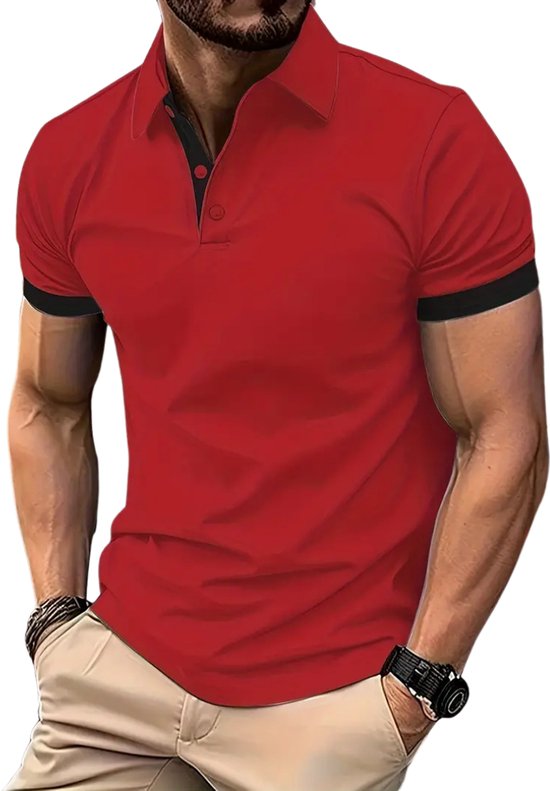 Bovista Golf Shirt Heren - T-shirt - Golfkleding - Golfen - Golf Accessoires - Polo Shirt - Rood - Maat XS van Bovista — afbeelding 2