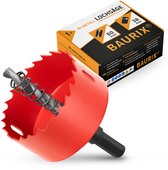 Scie cloche bimétallique BAURIX® [60 mm] - Fraise à métaux - Foret à métaux pour bois - Forets à fer professionnels pour plaques de plâtre, plastique, PVC, métal, bois, etc. - Fraisage de forets