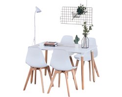 CozyLiving Eettafel met Stoelen - 4 Persoon - Eettafel set - Keuken tafel set - Eethoek- Noords Design