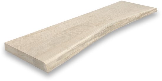 Eiken plank 50 x 20 cm boomstam - Boomstam plank - Massief eiken plank boomstam - Eiken plank