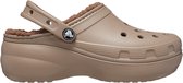 Crocs Classic Platform Lined Clog W - Adultes - Sabots pour femmes - Beige - Taille 38/39