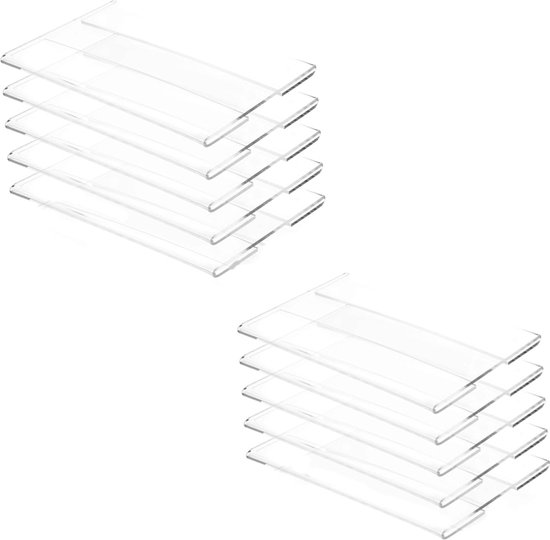 Prijskaartjes - 20 stuks - Acryl - Prijskaartjes houders - Voor winkel winkel supermarkt - 7,5 x 5 cm - Transparant