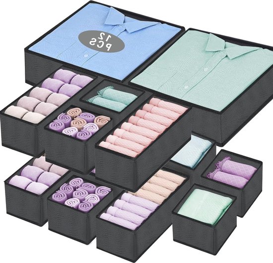 Homsorout Ondergoed Lade Organizer Opvouwbare Ladeverdelers Organisatoren Stropdassen