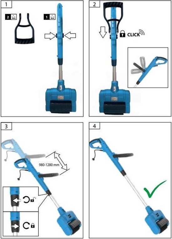 Borg Elektrische Oppervlakte en Voegenreiniger - MultiBrush - Koper Borstel - Voegen Borstel - Terrasreiniger - Inclusief 4 Borstels van Borg — afbeelding 3