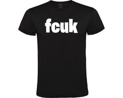 FCUK - Unisex T-Shirt - 4XL - Zwart