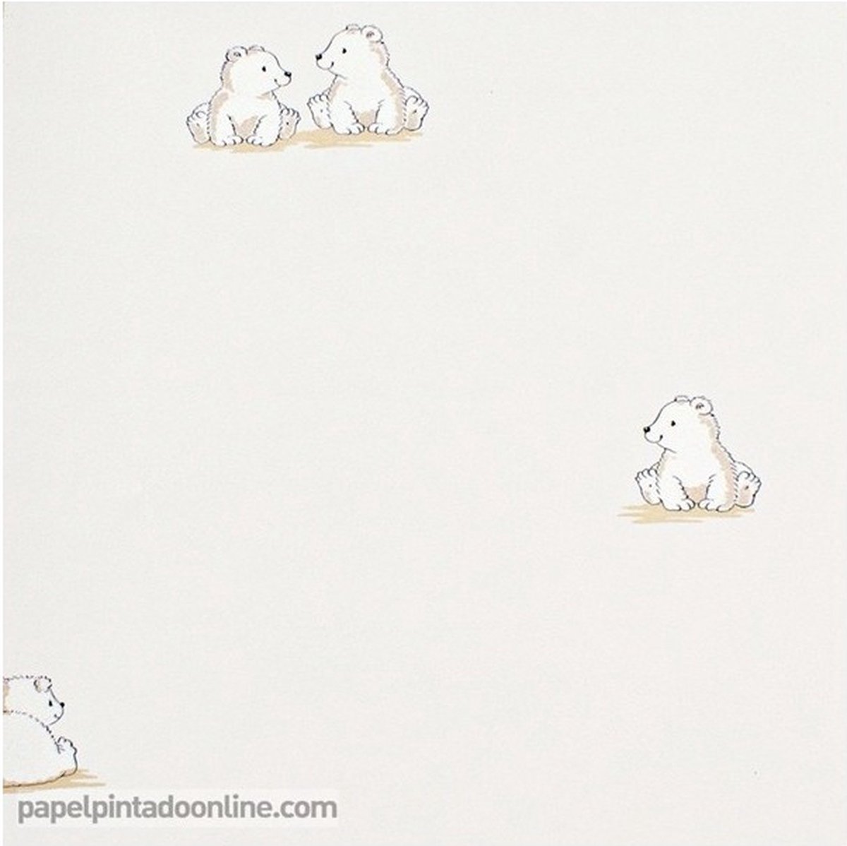 Four Friends - Behang Kinderkamer - Babykamer - Behangpapier - Kinderbehang - Beertjes - 0,53 x 10,05M.